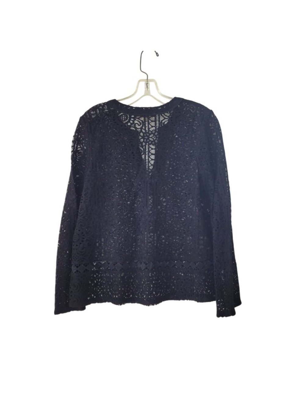 Loft Black Lace Blouse/Cover Up - Picture 2 of 5